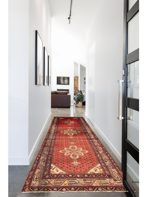 Persian Style Hand-knotted Wool Runner Rug, 99 x 297 cm