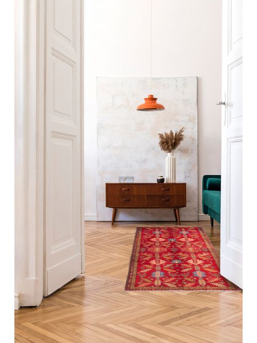 Persian Style Hand-knotted Wool Runner Rug, 150 x 338 cm