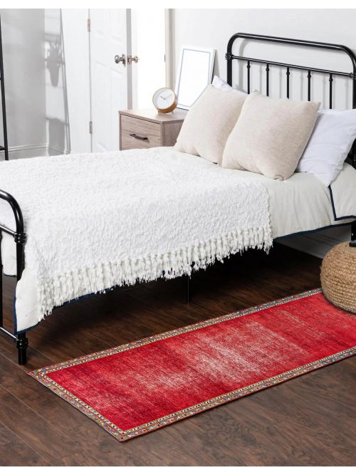 Persian Style Hand-knotted Wool Runner Rug, 94 x 366 cm