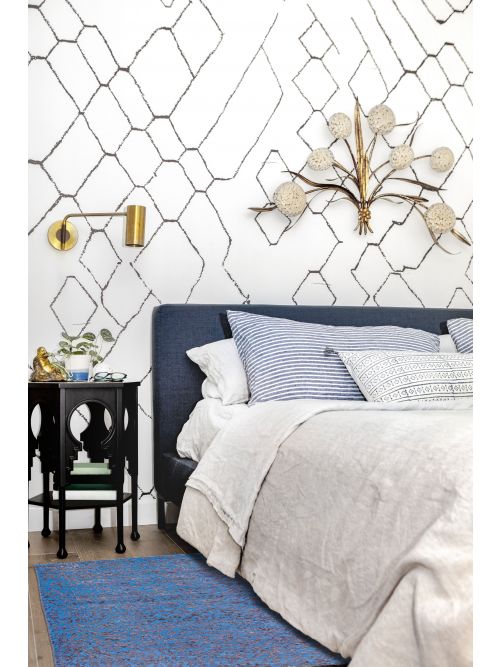 Tapis surteint coloré 4'2" x 5'6" en laine