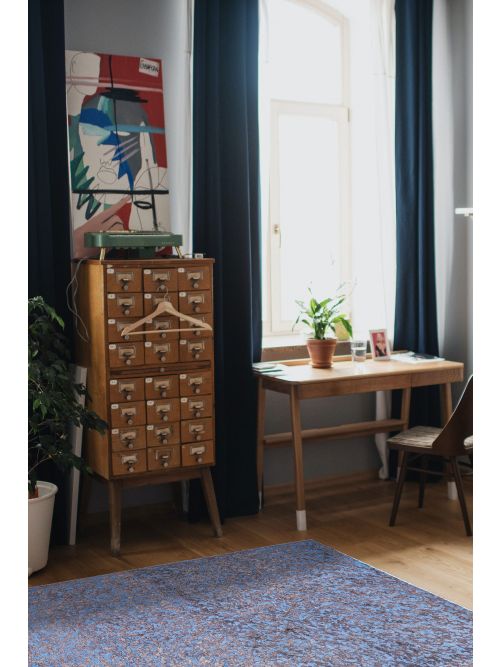 Tapis surteint coloré 5'3" x 5'1" en laine