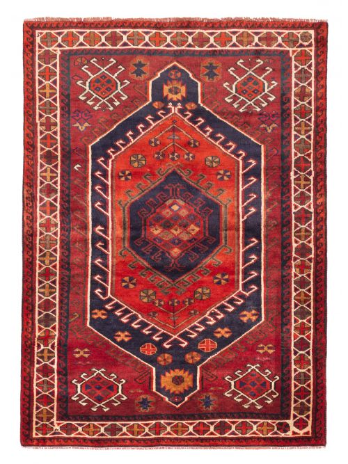 Persian Style 5'0" x 6'11" Hand-knotted Wool Rug 