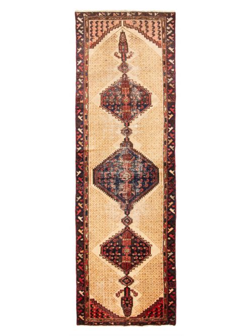 Persian Style 2'9" x 9'1" Hand-knotted Wool Runner Rug 