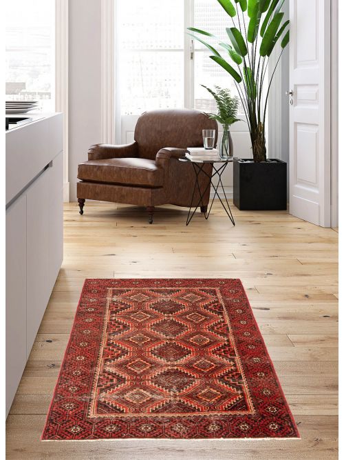 Afghan Baluch 3'6" x 6'1" Hand-knotted Wool Rug 