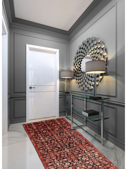 Persian Style 2'9" x 9'0" Hand-knotted Wool Runner Rug 