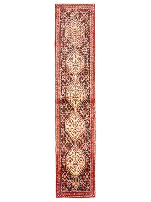 Persian Style 1'6" x 9'5" Hand-knotted Wool Runner Rug 