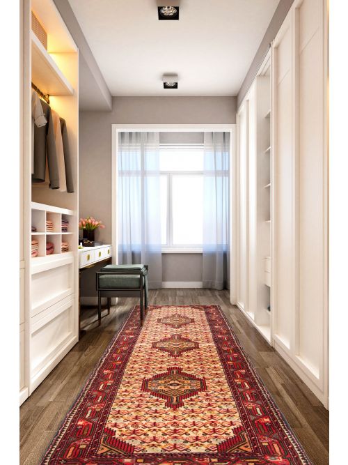 Persian Style 2'8" x 9'3" Hand-knotted Wool Runner Rug 