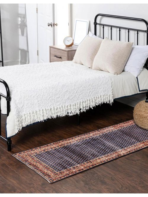 Persian Style 3'8" x 10'8" Hand-knotted Wool Runner Rug 