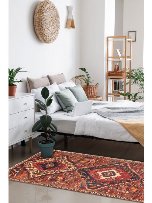 Persian Style 4'0" x 10'9" Hand-knotted Wool Runner Rug 