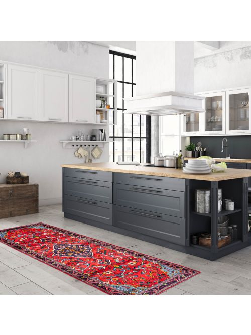 Persian Style 3'1" x 9'1" Hand-knotted Wool Runner Rug 