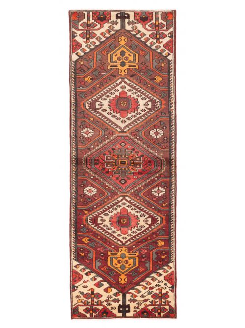 Persian Style 3'1" x 9'2" Hand-knotted Wool Runner Rug 