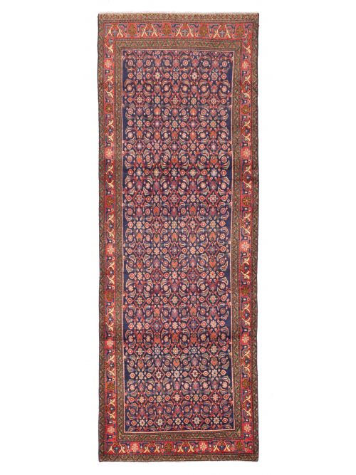 Persian Style 3'9" x 10'8" Hand-knotted Wool Runner Rug 