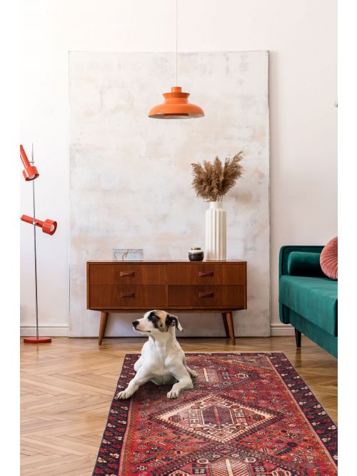 Persian Style 4'10" x 9'5" Hand-knotted Wool Rug 