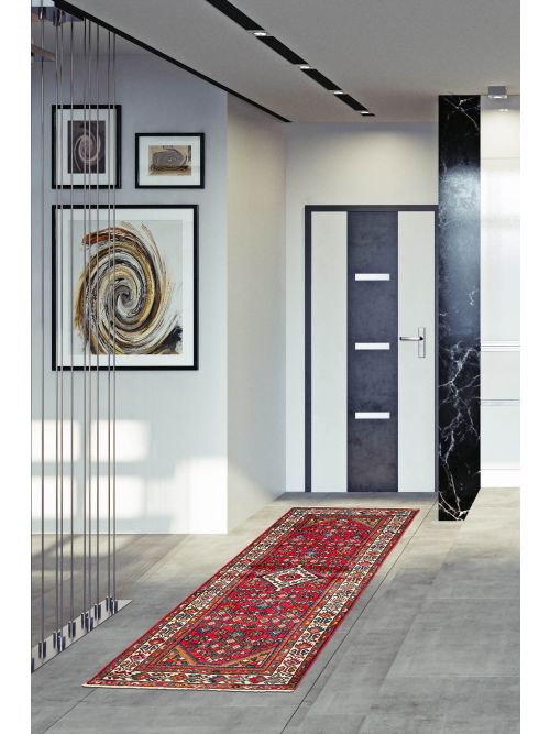 Persian Style 2'11" x 6'10" Hand-knotted Wool Runner Rug 