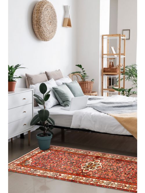 Persian Style 2'9" x 6'11" Hand-knotted Wool Runner Rug 