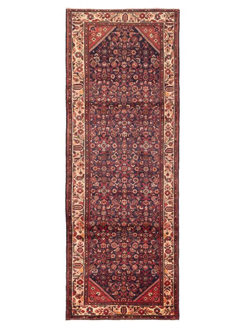 Persian Style 3'7" x 10'7" Hand-knotted Wool Runner Rug 