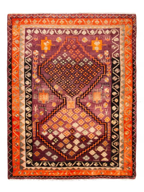 Tapis melis vintage 4'10" x 4'11" en laine