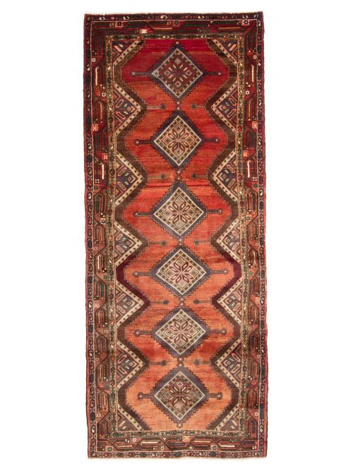 Persian Style 3'8" x 9'4" Hand-knotted Wool Runner Rug 