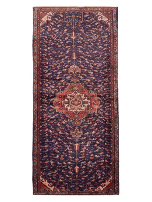 Persian Style 3'9" x 8'5" Hand-knotted Wool Runner Rug 