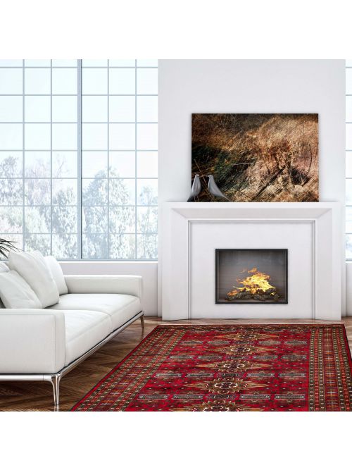 Afghan Teimani Hand-knotted Wool Rug, 206 x 287 cm