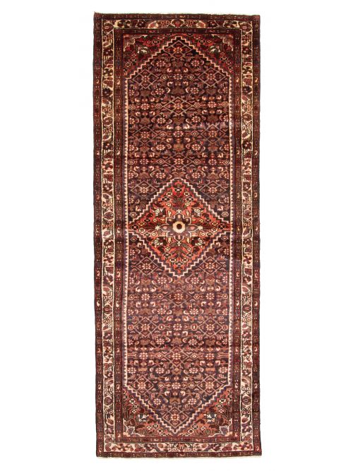 Persian Style 3'7" x 12'11" Hand-knotted Wool Runner Rug 