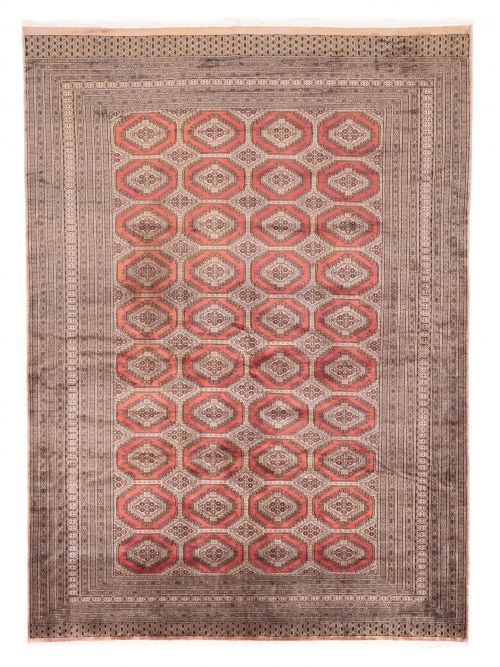 Pakistani Finest Peshawar Bokhara Hand-knotted Wool Rug, 216 x 297 cm