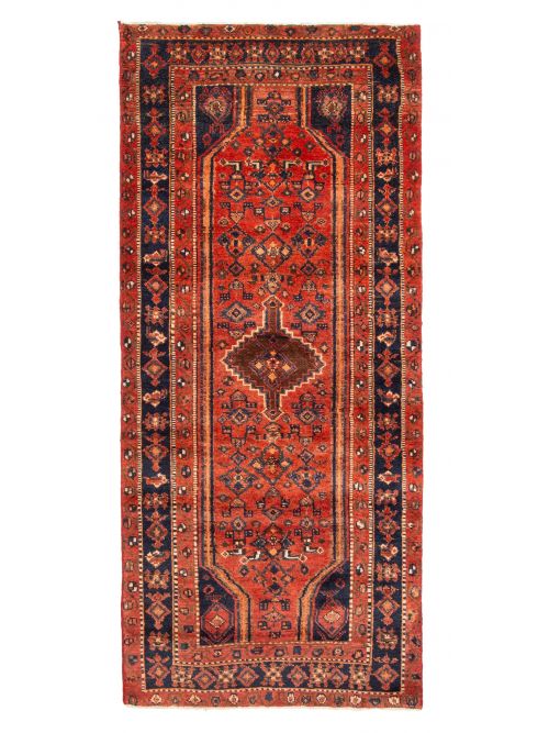 Persian Style 3'9" x 8'6" Hand-knotted Wool Runner Rug 