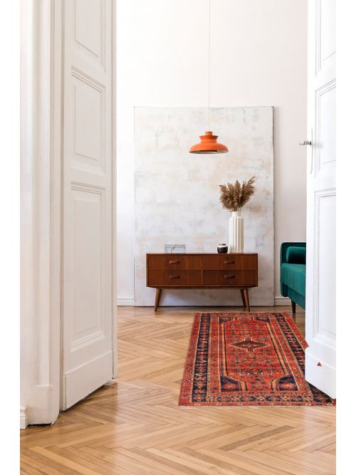 Persian Style 3'9" x 8'6" Hand-knotted Wool Runner Rug 