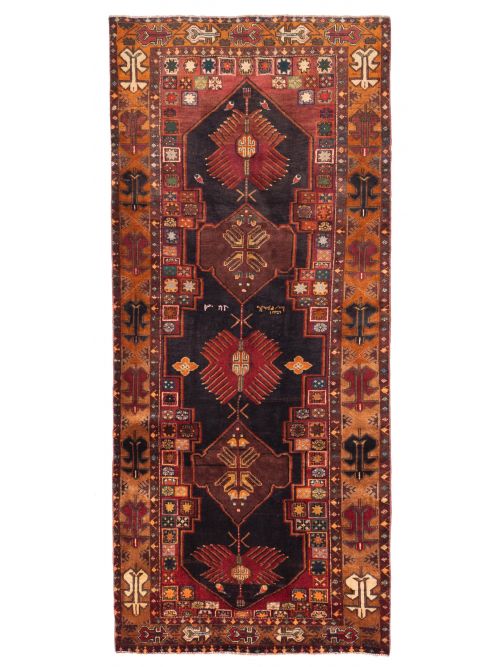 Persian Style 3'11" x 9'1" Hand-knotted Wool Runner Rug 