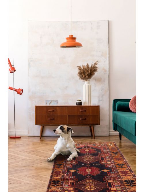 Persian Style 3'11" x 9'1" Hand-knotted Wool Runner Rug 