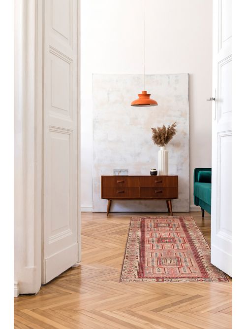 Persian Style 3'1" x 8'10" Hand-knotted Wool Runner Rug 