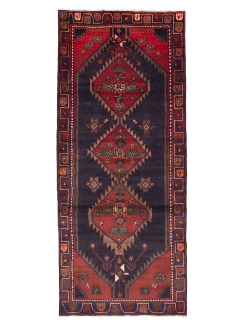 Persian Style 3'7" x 8'10" Hand-knotted Wool Runner Rug 