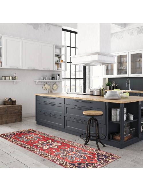 Persian Style 2'2" x 6'3" Hand-knotted Wool Runner Rug 