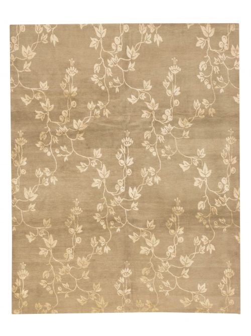Nepal Opulence 8'0" x 9'10" Hand-knotted Silk& Wool Rug 