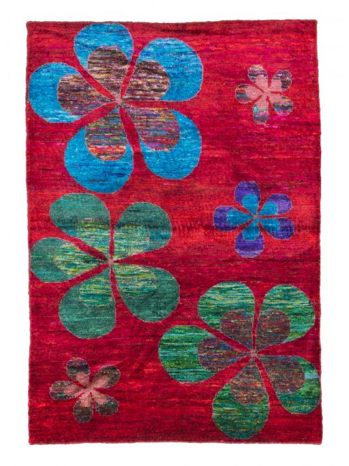 Nepal Opulence 4'1" x 5'10" Hand-knotted Silk Rug 