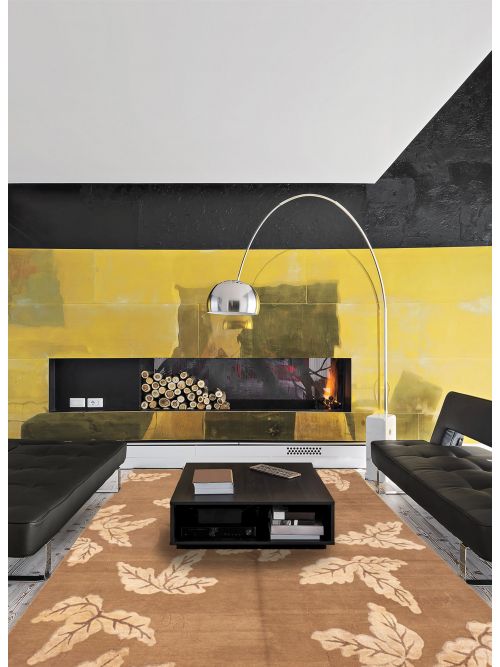 Nepal Opulence 8'0" x 9'11" Hand-knotted Silk& Wool Rug 