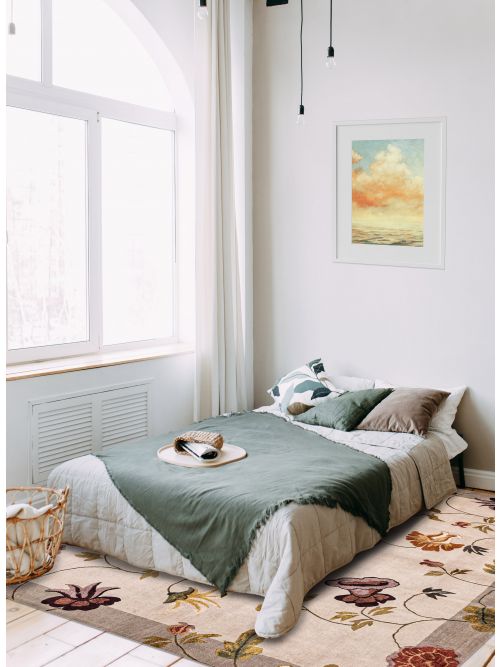 Nepal Opulence Hand-knotted Silk& Wool Rug, 246 x 297 cm