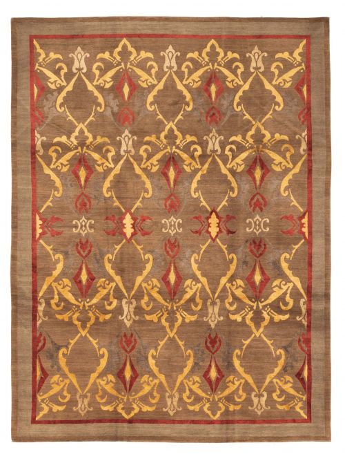 Nepal Opulence Hand-knotted Silk& Wool Rug, 277 x 363 cm