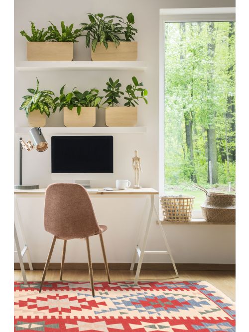 Kilim vif et coloré 3'10" x 5'10" en laine