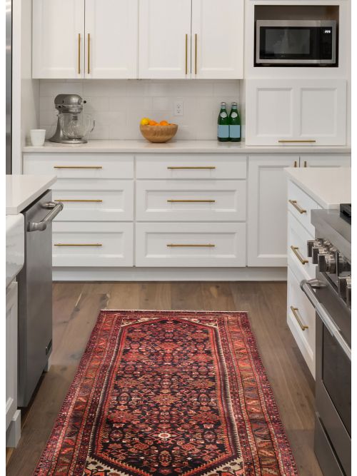 Persian Style Hand-knotted Wool Runner Rug, 109 x 318 cm