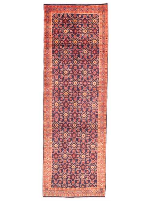 Persian Style 3'7" x 10'10" Hand-knotted Wool Runner Rug 