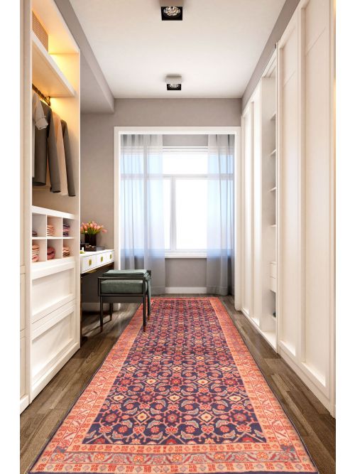 Persian Style 3'7" x 10'10" Hand-knotted Wool Runner Rug 