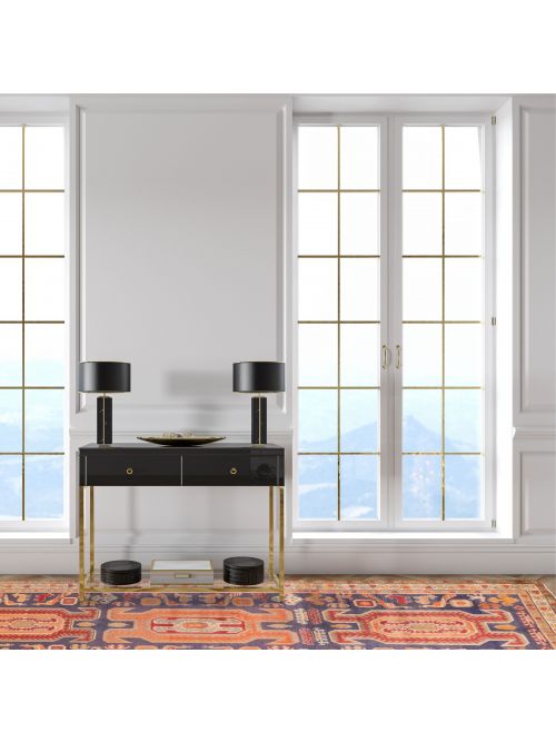 Persian Style 4'7" x 10'9" Hand-knotted Wool Runner Rug 