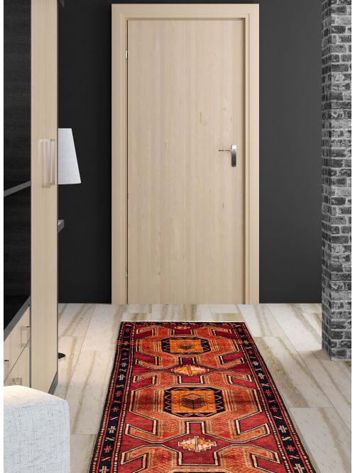 Persian Style 3'1" x 9'4" Hand-knotted Wool Runner Rug 