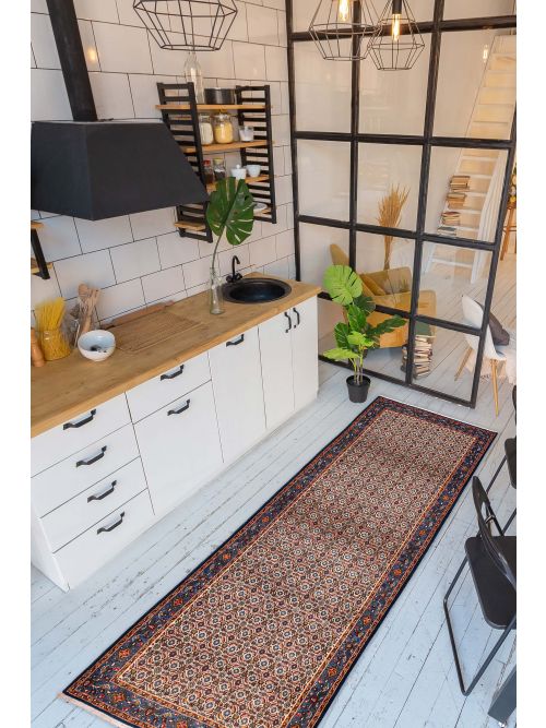 Persian Style Hand-knotted Wool Runner Rug, 104 x 310 cm