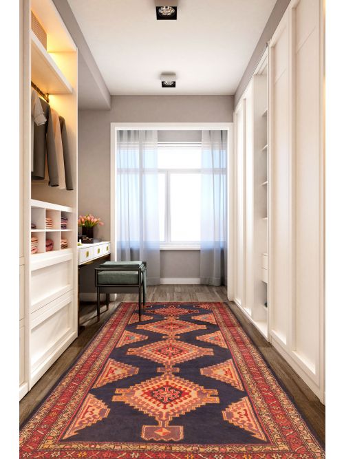 Persian Style Hand-knotted Wool Runner Rug, 122 x 315 cm