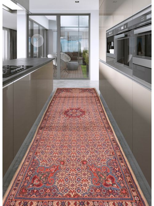Persian Style Hand-knotted Wool Runner Rug, 104 x 318 cm