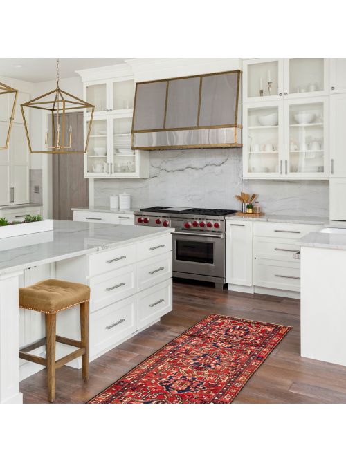 Persian Style Hand-knotted Wool Runner Rug, 94 x 310 cm