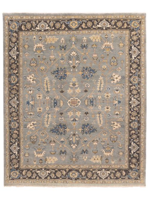 Indian Finest Agra Jaipur 7'11" x 9'9" Hand-knotted Wool Rug 
