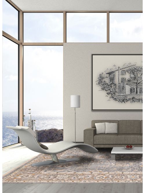 Indian Modern Oushak Hand-knotted Wool Rug, 246 x 302 cm